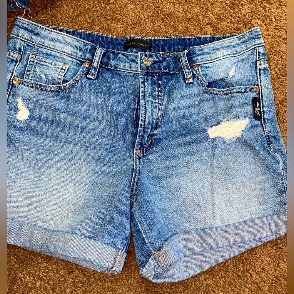 Silver Jean shorts